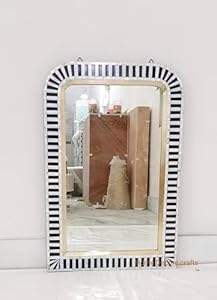 Cadre de miroir en incrustation d'os de vente directe d'usine de haute qualité miroir mural décoratif vivant miroir de salle de bain - Product Image 4