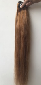 Extensiones de cabello humano indio Virgen sin procesar, n. ° 27, con cutícula, línea recta - Product Image 3