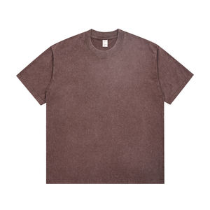 Vêtements de rue de qualité supérieure Hip Hop surdimensionné lavé à l'acide T-Shirt personnalisé Vintage Streetwear vierge avec impression DTG T-shirt pour hommes - Product Image 4