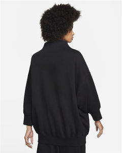 OEM Pull en coton avec logo personnalisé Sweat-shirt moderne à manches longues et à col montant épais en polaire surdimensionné Sweat-shirt de sport pour femmes - Product Image 3