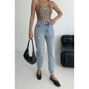 Jeans Mom Fit 884 - Bleu clair et teinté - Product Image 5