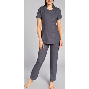 Uniformes de Masaje Tailandés de Algodón y Poliéster de Alta Calidad Promocionales, Uniforme de Trabajo para Esteticista, Conjunto de Uniforme para Salón de Belleza - Product Image 4