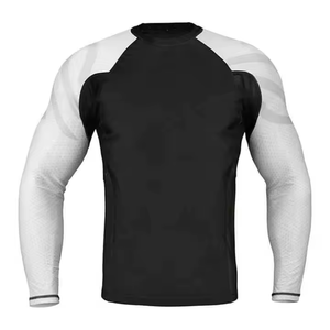 Compression Hommes Rash Guard Mma Manches Longues Rush Guard Sublimation Imprimé Rashguard Haute Qualité OEM Mma Rushguard avec logo - Product Image 3