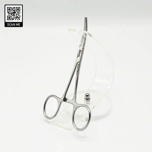 คีมคั้นเลือดโคเชอร์คุณภาพสูง สแตนเลสสตีล แบบโค้ง 1x2 ฟัน ขนาด 16 ซม. ฆ่าเชื้อได้ ใช้สำหรับผ่าตัด - Product Image 6