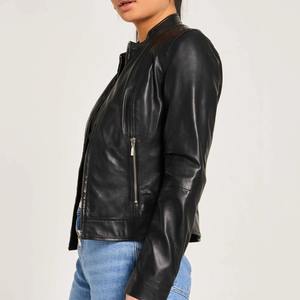 Veste en cuir pour femmes de haute qualité du meilleur fournisseur de différentes tailles vente directe d'usine veste en cuir pour femmes - Product Image 3