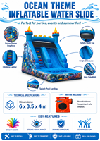 Aire de jeux gonflable professionnelle 6 x 3,5 x 4h m – Toboggan gonflable en PVC – Utilisation extérieure/intérieure/aquatique professionnelle – Conforme aux normes européennes