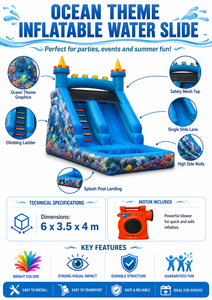 Parque Infantil Inflable Profesional de 6 x 3,5 x 4 m – Tobogán Inflable de PVC – Uso Profesional en Interiores/Exteriores/Agua – Cumple con las Normas de la UE - Product Image 4