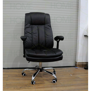 SFGLV2020-Contemporary Design 2-Layer PU Leather Office <b>Chair</b> with Chrome Metal <b>Padded</b> Nesting Swivel Feet Can Be Used Recliner - Product Image 4