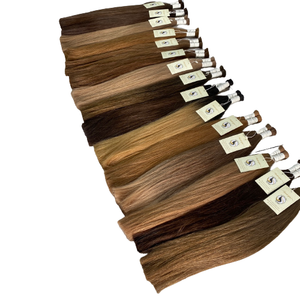 Extensiones de cabello humano para mujer, pelo vietnamita sin procesar, con cutícula completa, color negro, Rubio, degradado, muy vendido - Product Image 1