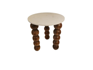 โต๊ะไม้สามขาทำจากไม้ธรรมชาติโต๊ะไม้เนื้อแข็งสำหรับห้องนั่งเล่นตกแต่งโต๊ะส่วนกลางด้านข้างแบบใหม่ - Product Image 4