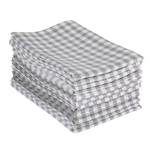 ผ้าขนหนูคอตตอนลายทางสำหรับห้องครัวผ้าคอตตอน100% แห้งเร็วและยั่งยืนสำหรับใช้ในบ้านเทคนิคการทอลายตารางสีฟ้า - Product Image 1