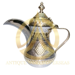 Arabic Metal Dallah <b>Tea</b> Pot Lid Handmade Designer Brass Steel Customized Color Hotel Restaurant Table Top <b>Coffee</b> <b>Tea</b> Serving - Product Image 4