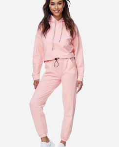 Ensemble pantalon de survêtement et jogger à capuche pour femmes personnalisé deux pièces grande taille vêtements de rue pour femmes fabricants de survêtements - Product Image 1