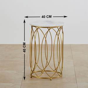 Table basse de luxe, artisanat en métal, table en métal plaqué or, décoration moderne pour la maison, plateau en marbre, table élégante, directement de l'usine - Product Image 1