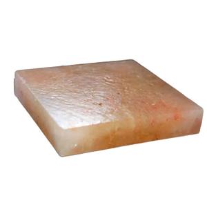 Plaque de cuisson carrée en sel rose naturel de l'Himalaya Style de lampe de dalle de grillade rouge Technique Feng Shui écologique sculptée - Product Image 1