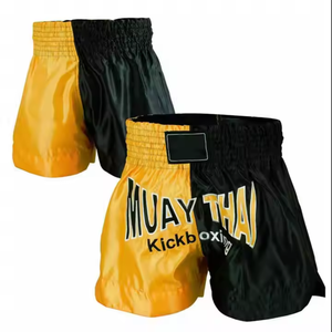 Servicio OEM Sublimación personalizada Muay Thai Shorts 100% Poliéster Último diseño Ropa de artes marciales para adultos y pantalones cortos de boxeo - Product Image 1