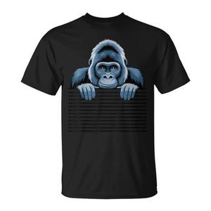 T-shirt da donna con gorilla che fa la spia, per amanti degli animali, abbigliamento promozionale - Product Image 1