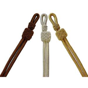 Cordón de Macramé de Alta Resistencia, 3 Hebras Trenzadas, con Acabado Recubierto, Calidad Premium, Rayas Negras y Plateadas, para Ceremonias - Product Image 4