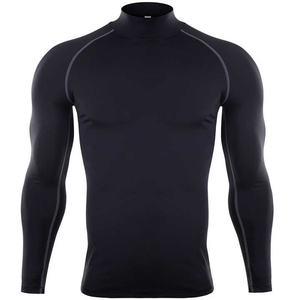 Logotipo personalizado Rash Guard ropa de gimnasio de secado rápido de compresión deportes Tops gimnasio camiseta para hombres - Product Image 5