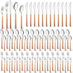 Cuchara de acero inoxidable Juego de cubiertos con acabado de cobre antiguo Vajilla de aspecto rústico disponible a granel - Product Image 3