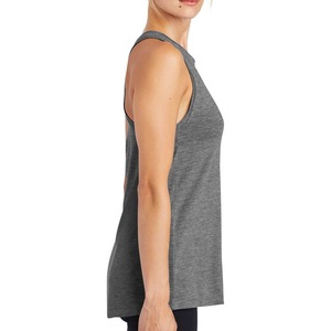 Camiseta sin mangas de entrenamiento acanalada para mujer, Top corto de gimnasio con logotipo personalizado, diseño de lazo, Camiseta de punto ajustada sin mangas de algodón - Product Image 4