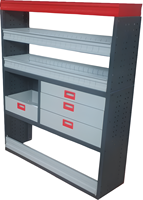 Étagères de rangement modulaires démontables de haute qualité pour fourgonnettes, personnalisables, compatibles OEM, avec revêtement électrostatique en poudre, design moderne