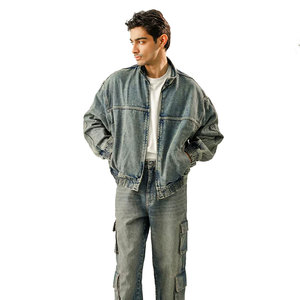 Fabricant de vestes en tissu denim et coton personnalisé en usine, veste en jean OEM à lavage pigmenté personnalisée pour hommes - Product Image 3