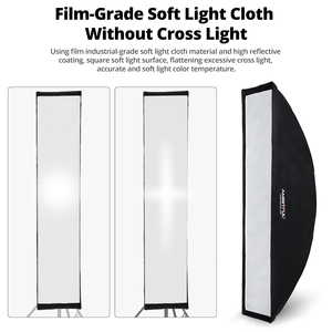 AMBITFUL Softbox Honeycomb con Montura Bowens, Apto para Flashes de Estudio, Paquete de 2, 22x90 cm, 30x120 cm, 35x160 cm - Product Image 3