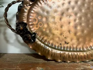 Bandeja de cobre hecha a mano, elegante bandeja decorativa para servir para el hogar y la cocina, bandeja de cobre puro de lujo a un precio asequible - Product Image 6