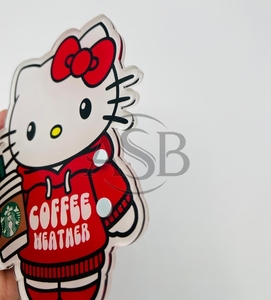 Hello kitty Coffee Weather Custom Logo Acrylic <b>Eyelash</b> Tiles With <b>Magnets</b> For Tweezers Custom Design Character Lash Tiles - Product Image 6