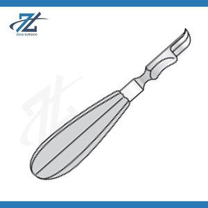 Juego de instrumentos quirúrgicos de acero inoxidable Farabeuf Rugine con mango hueco y borde curvo de 160 mm de longitud, certificado CE Clase I - Product Image 2