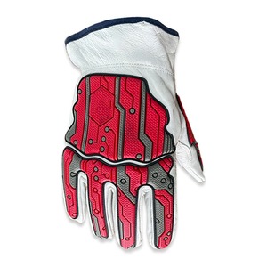 ถุงมือทำงานป้องกันฝ่ามือสำหรับงานหนักพร้อมถุงมือหนังป้องกันการสั่นสะเทือนถุงมืออุตสาหกรรมทนแรงกระแทกสำหรับเครื่องมือ - Product Image 3