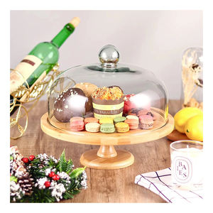 Trendy Topmost Factory Soporte de herramientas de pastel de madera redondo personalizable para pasteles y frutas Soporte de fruta de metal Suministros de decoración de pasteles - Product Image 4