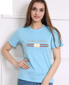 Logo personnalisable T-shirts tricotés pour femmes Style de rue écologique Spandex/Coton Coupe ajustée Décontracté Toutes les saisons - Product Image 6