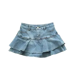 2024 Новая модная женская одежда джинсовая юбка модный Индивидуальный дизайн женская джинсовая юбка