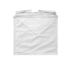 Factory Wholesale Customized Plain Leather Lambskin Lightweight Square Shape Freemason Masonic <b>White</b> Receptionist <b>Aprons</b> - Product Image 1