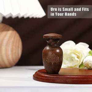 Small Keepsake Cremation <b>Urn</b> for Human <b>Ashes</b> with Wood Grain Finish Mini Personal Funeral <b>Urn</b> for <b>Pet</b> or Human <b>Ashes</b>, Decorative - Product Image 5