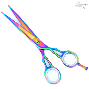 Tijeras de Peluquería de Acero Inoxidable de Alta Calidad con Hoja Afilada para Diestros, Mango Mediano, Diseño Único para Salón de Belleza - Product Image 2