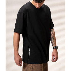 Camiseta con serigrafía personalizada Heavyweight 230gsm 100% algodón liso Dtg Print Heavyweight camiseta para hombre de gran tamaño de alta calidad - Product Image 5