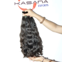 Cheveux humains vierges indiens naturels noirs en vrac pour tresses, double trame, ondulation naturelle, ondulation profonde lâche, cheveux Remy 10-32