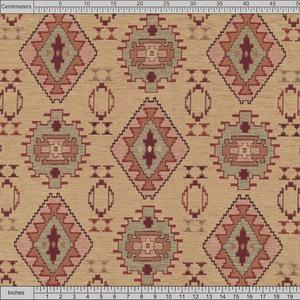 Tela de Tapicería Recubierta, Estilo Kilim, Bohemio, Tribal, Marroquí, Navajo, Turco, Tela para Alfombras, Textil para el Hogar, por Metro - Product Image 2