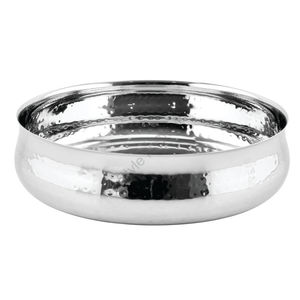 Bol de service rond martelé en métal durable - Product Image 1