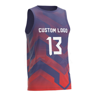 Maillot de volley-ball respirant à sublimation, couleur unie, 100% polyester, logo personnalisé, unisexe, haute qualité, service OEM SPORTS - Product Image 3