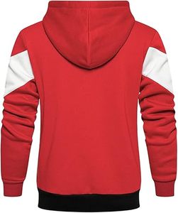 Sweat-shirt décontracté pour homme à fermeture éclair intégrale, color block, 100 % coton, hiver, séchage rapide et respirant - Product Image 2