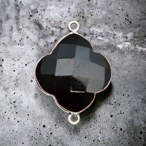 หินโอนิกซ์สีดำเงินสเตอร์ลิง925 12มม. สร้อยคอชุบทอง/เงินสุดหรูเครื่องประดับขายส่งเป็นจำนวนมาก - Product Image 1