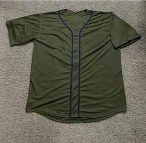 Uniforme de maillot de baseball personnalisé de haute qualité unisexe col en V taille plus avec logo personnalisé ensembles de softball doux et respirant pour adultes - Product Image 3