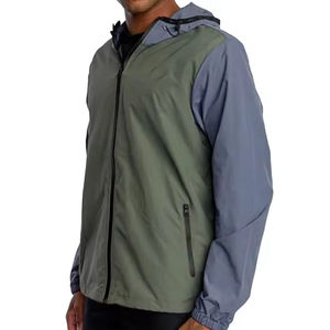 Seamless Fit Outdoor Rain <b>Jacket</b> with Quick Dry Moisture Wicking Fabric and Adjustable Hood for Everyday Use <b>Men's</b> <b>Jackets</b> - Product Image 4