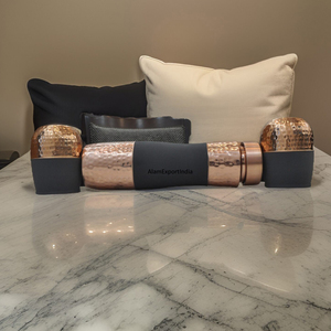 Diseño martillado 2 vidrio cobre puro brillante pulido atractivo boda cumpleaños compromiso recepción Drinkware artículo de regalo - Product Image 2