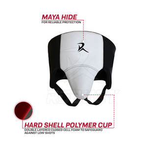 ชุดป้องกันขาหนีบหนังสำหรับผู้ชายสำหรับต่อยมวยเทควันโด MMA ออกแบบโลโก้ได้ตามต้องการ & พิมพ์ลาย - Product Image 3