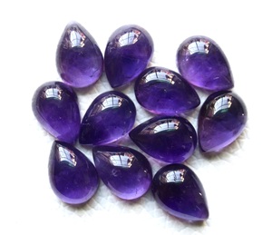 IGI Certificado de alta calidad 3x4mm cabujón de pera amatista Africana Natural piedra preciosa trasera plana suelta gemas vivaaz ópticas calibradas - Product Image 1